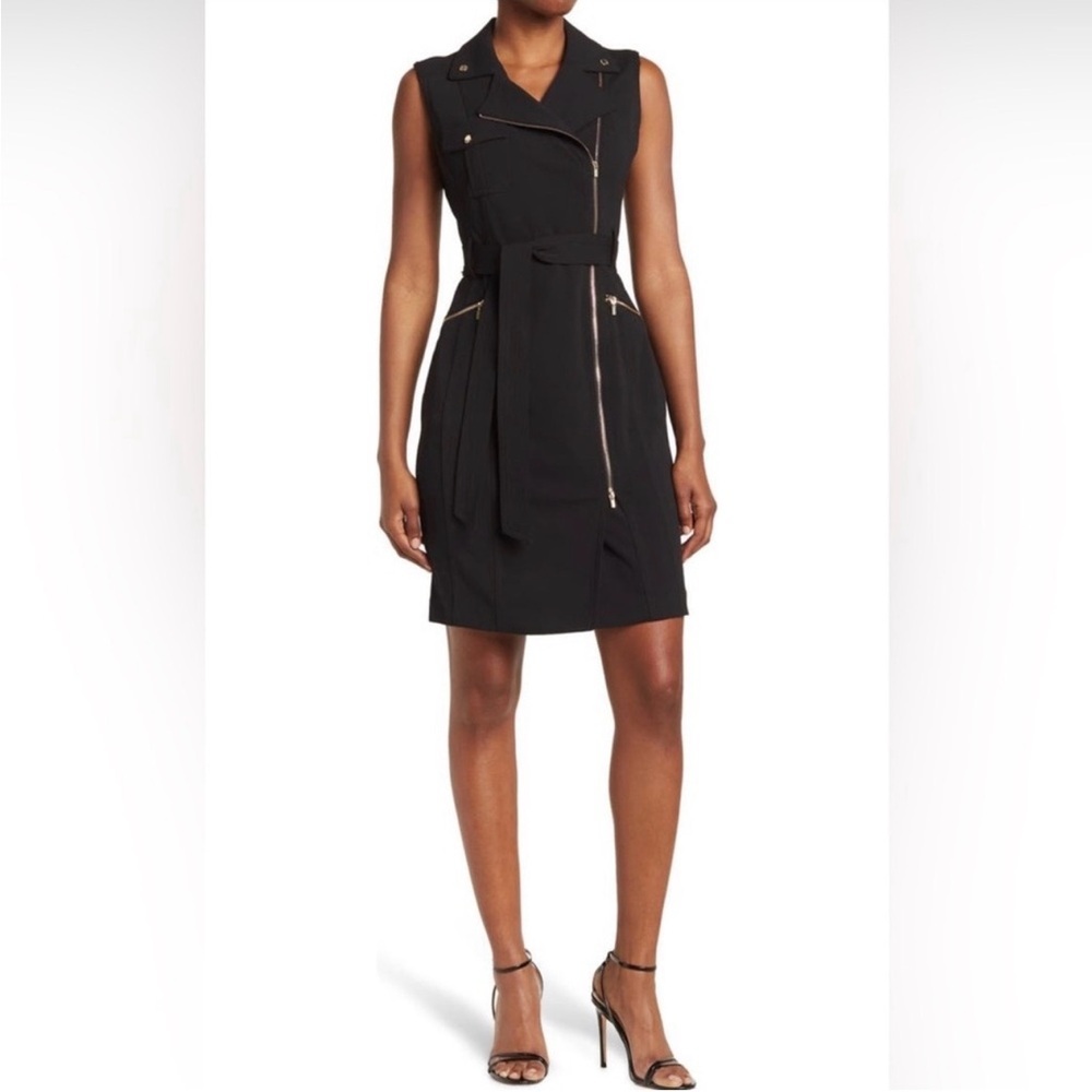 Calvin Klein Black Dress with Branded Ribbon Detail - Picture 5 of 16